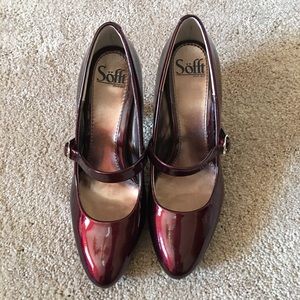 Sofft Red Patent Leather Mary Janes